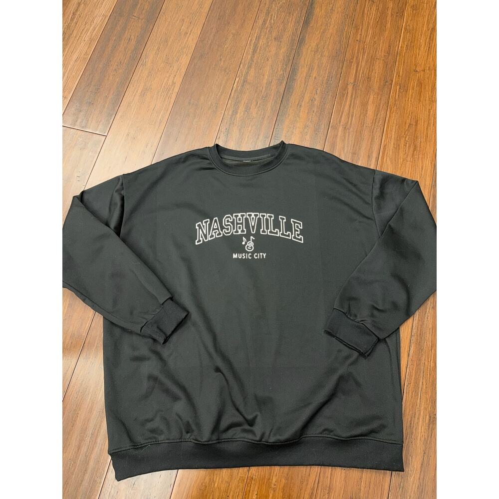 Nashville Music City graphic crewneck 1X Sweatshirt
